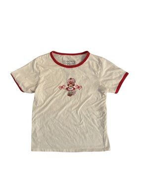 Strawberry Shortcake Vintage White & Red Ringer Tee